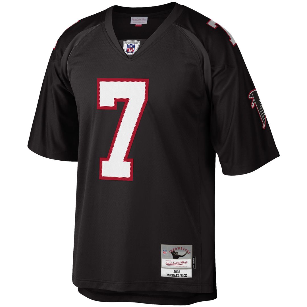 Michael Vick Atlanta Falcons Big & Tall 2002 Retired Player Replica Jersey - Black