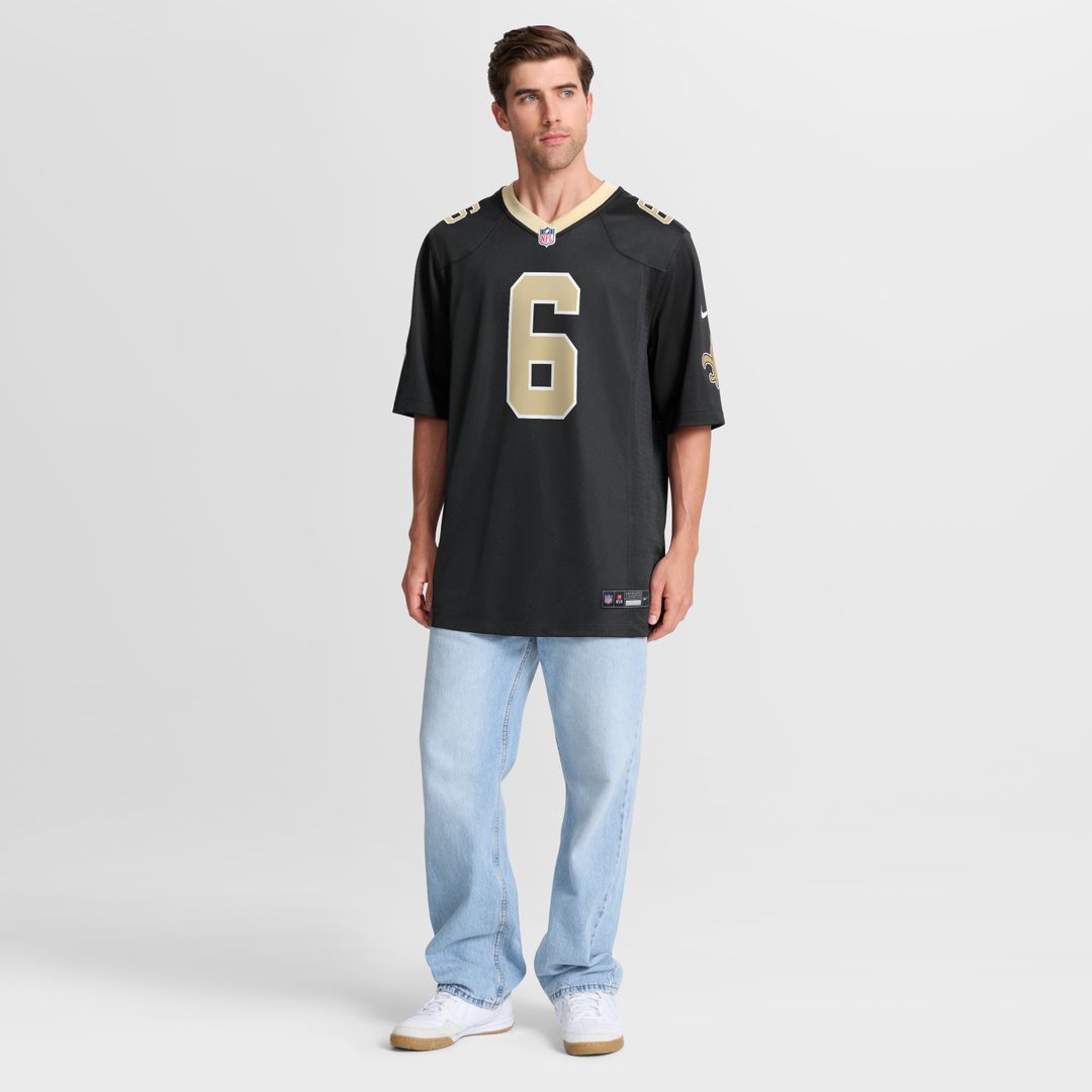 Tyler Shough New Orleans Saints Game Jersey - Black