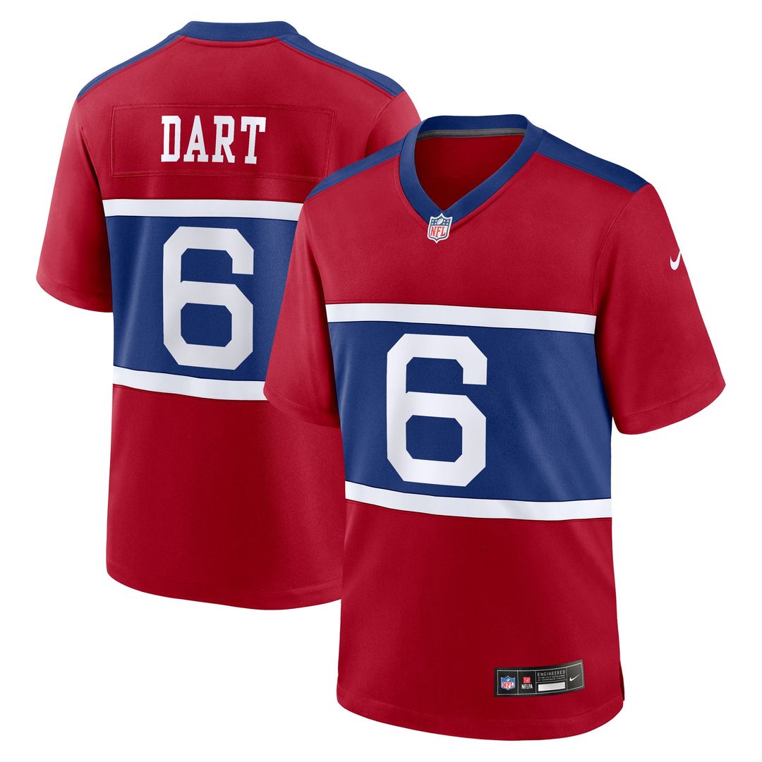 Jaxson Dart New York Giants Game Jersey - White