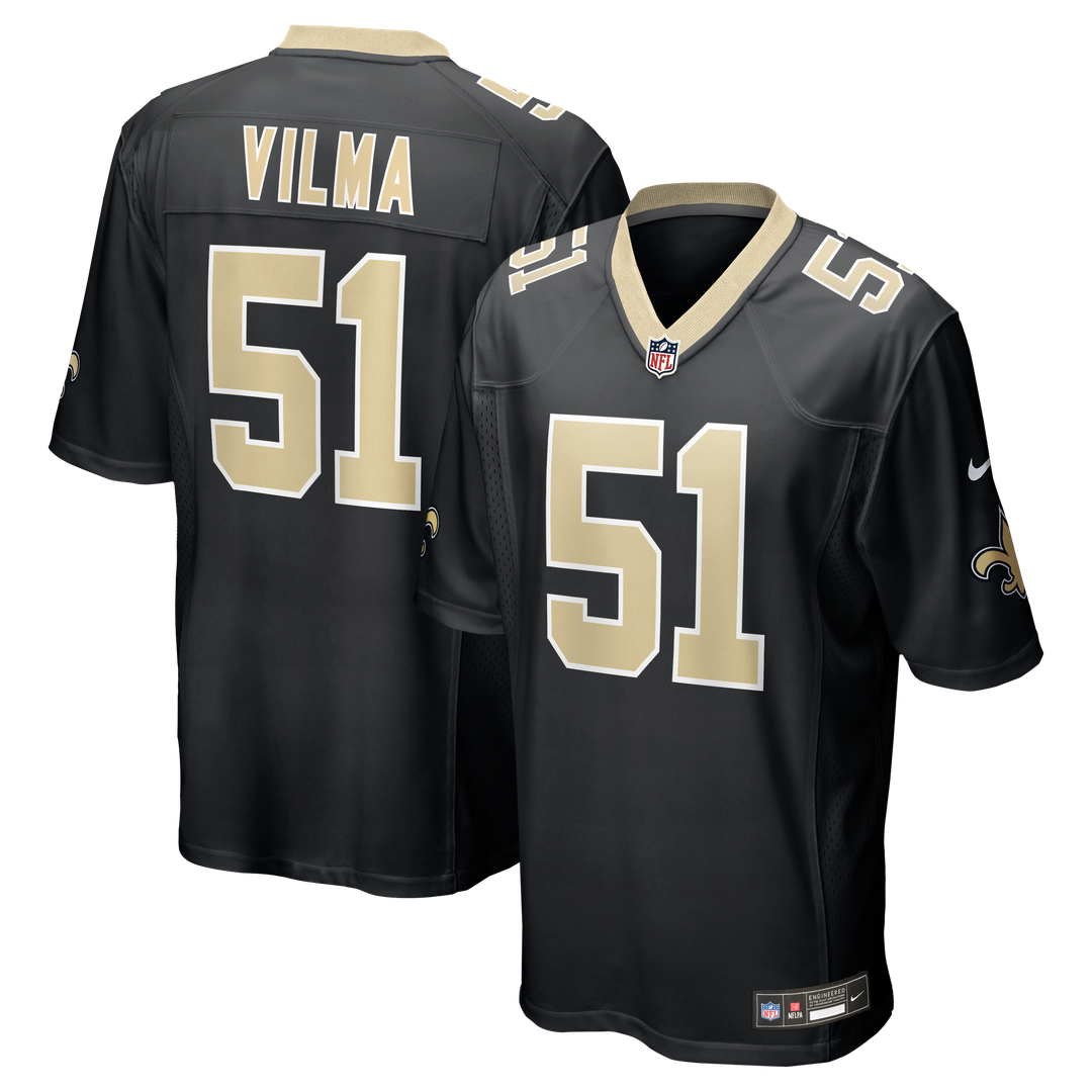 Jonathan Vilma New Orleans Saints Game Retired Player Jersey - Black
