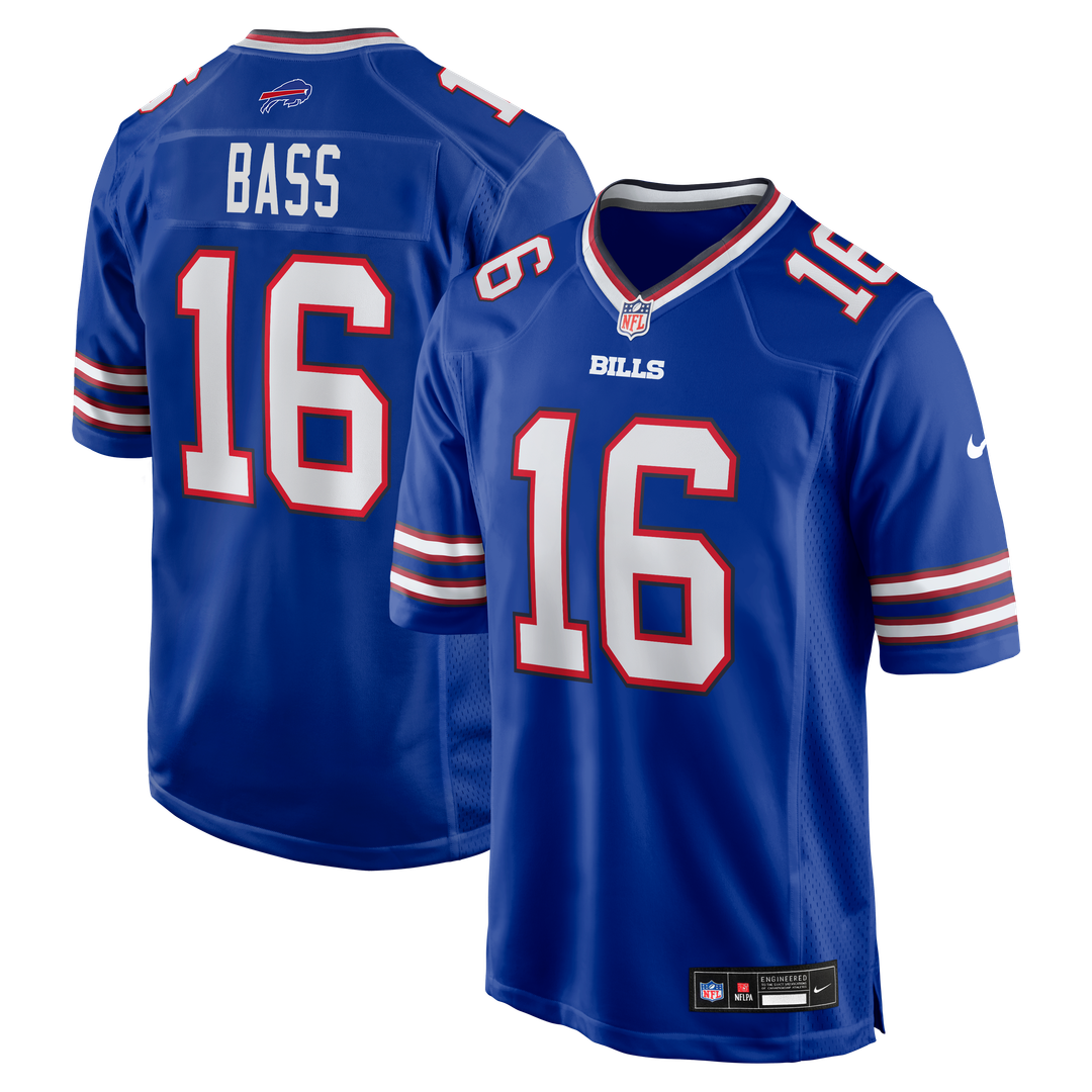 Tyler Bass Buffalo Bills Team Game Jersey - Royal