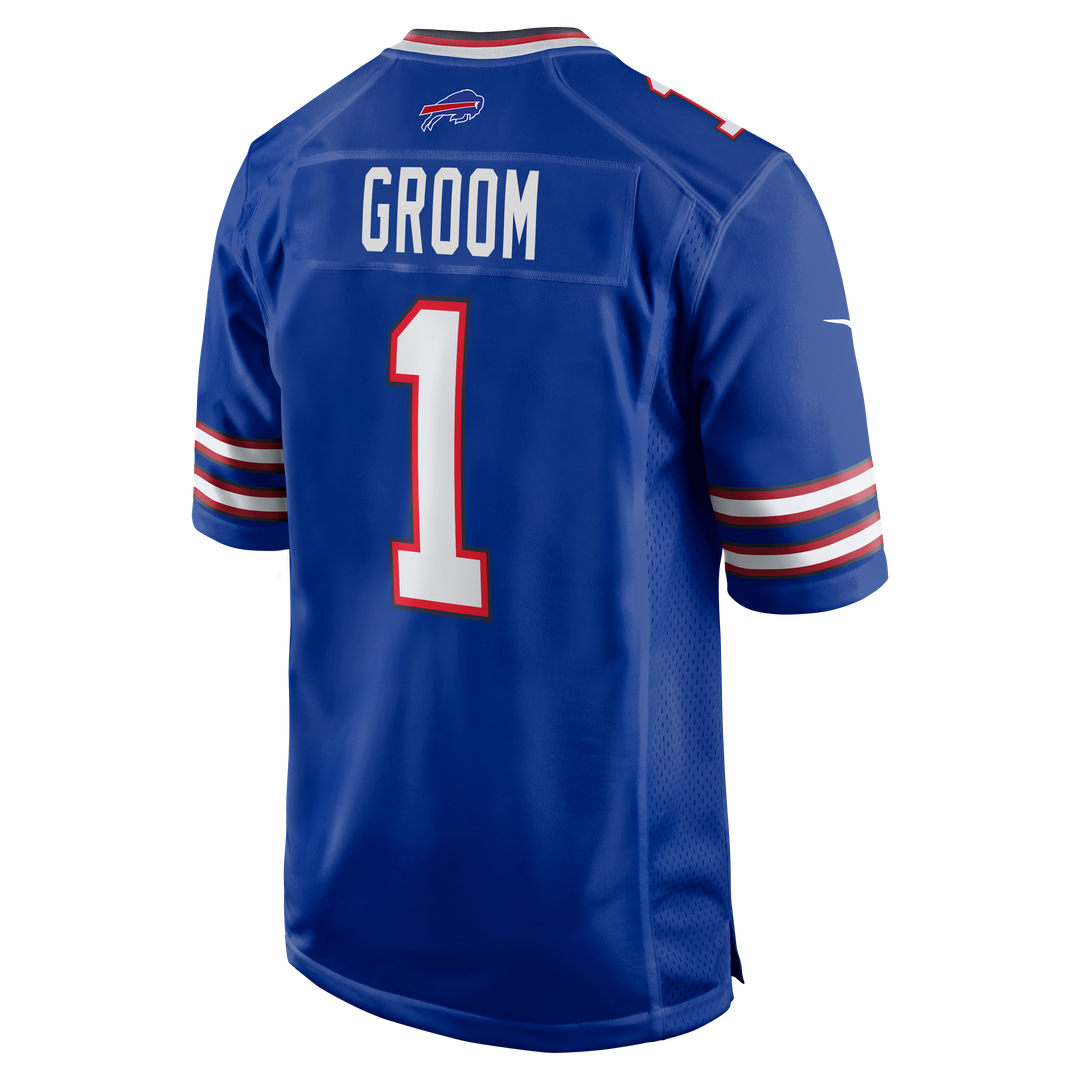 Number 1 Groom Buffalo Bills Game Jersey - Royal