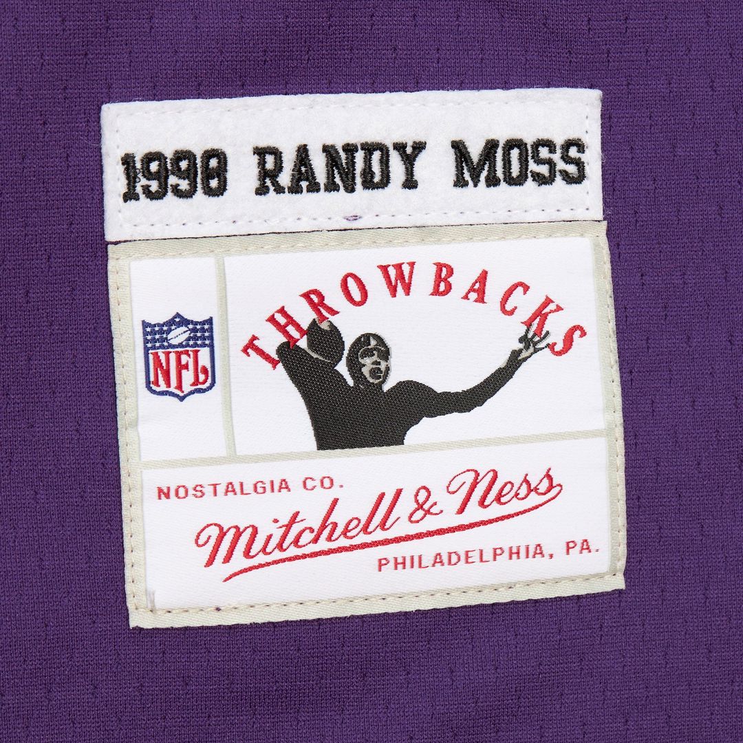 Randy Moss Minnesota Vikings Player Name & Number Hoodie Legacy Jersey - Purple