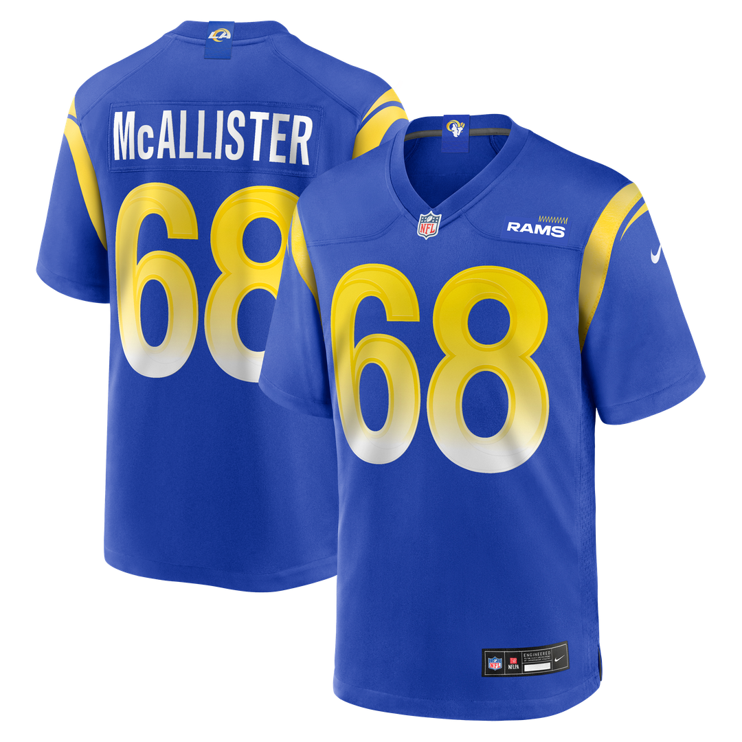 Mike McAllister Los Angeles Rams Home Game Jersey - Royal