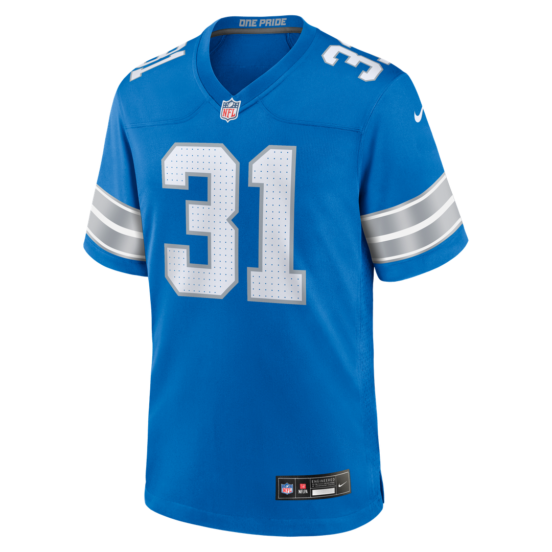 Kerby Joseph Detroit Lions Team Game Jersey - Blue