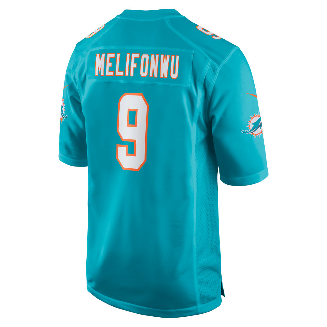 Ifeatu Melifonwu Miami Dolphins Team Game Jersey - Aqua