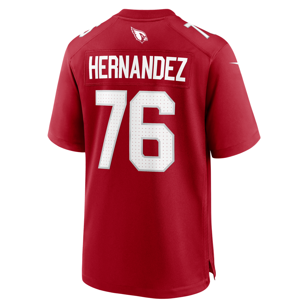 Will Hernandez Arizona Cardinals Team Game Jersey - Cardinal