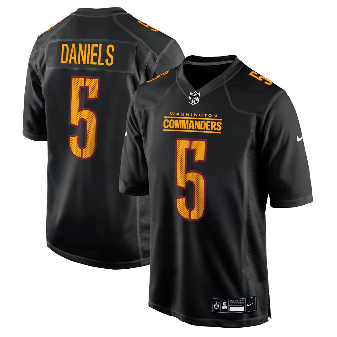 Jayden Daniels Washington Commanders Fashion Jersey - Carbon Black