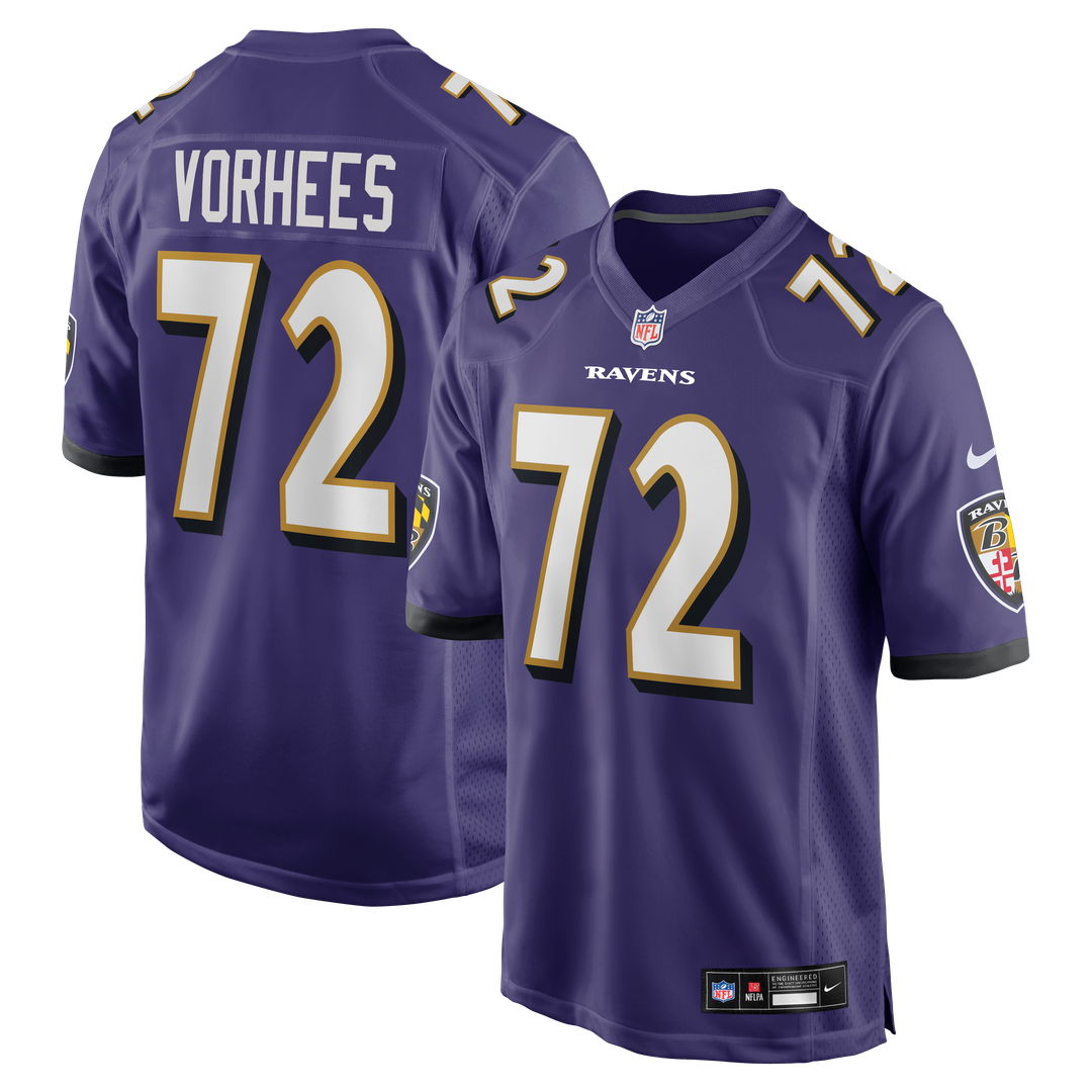 Andrew Vorhees Baltimore Ravens Team Game Jersey - Purple