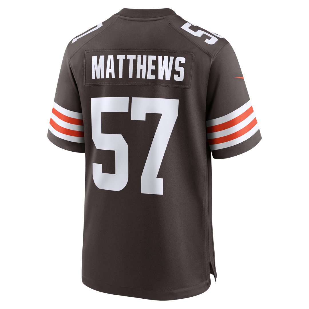 Clay Matthews Cleveland Browns Game Retired Player Jersey - Brown