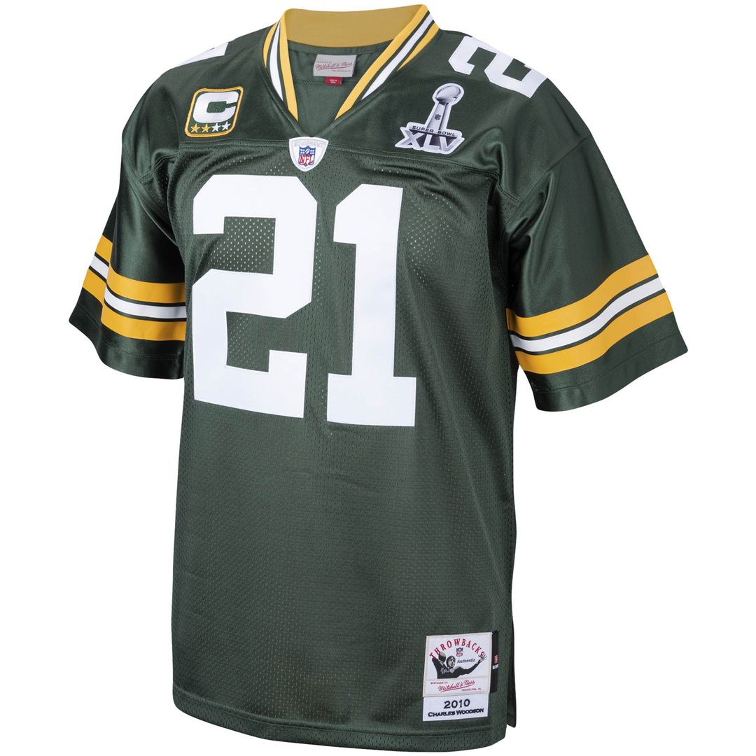 Charles Woodson Green Bay Packers 2010 Authentic Throwback Retired Player Jersey - Green