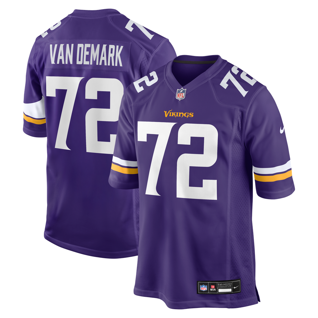 Ryan Van Demark Minnesota Vikings Team Game Jersey - Purple