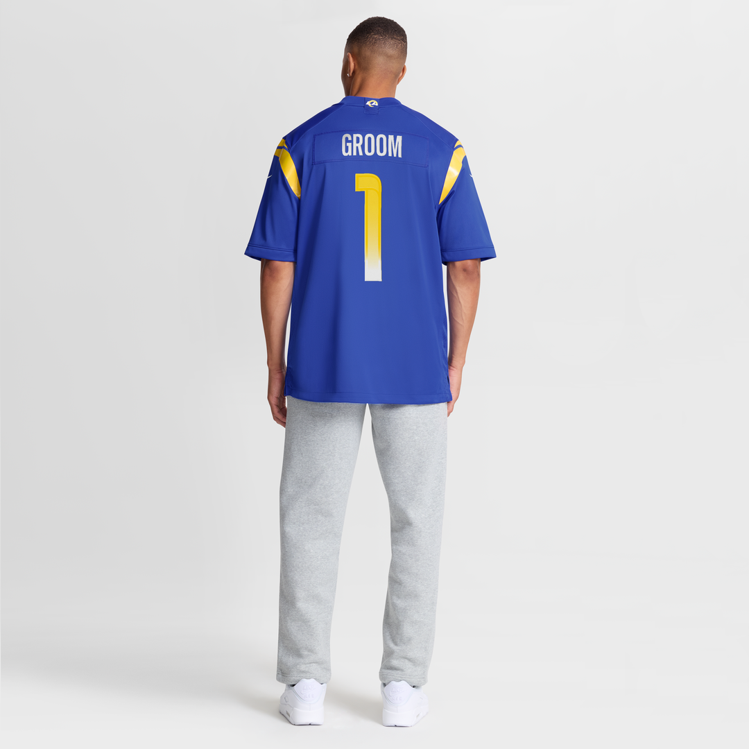 Number 1 Groom Los Angeles Rams Game Jersey - Royal