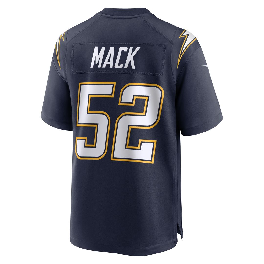 Khalil Mack Los Angeles Chargers Alternate Charger Power Game Player Jersey - Gold