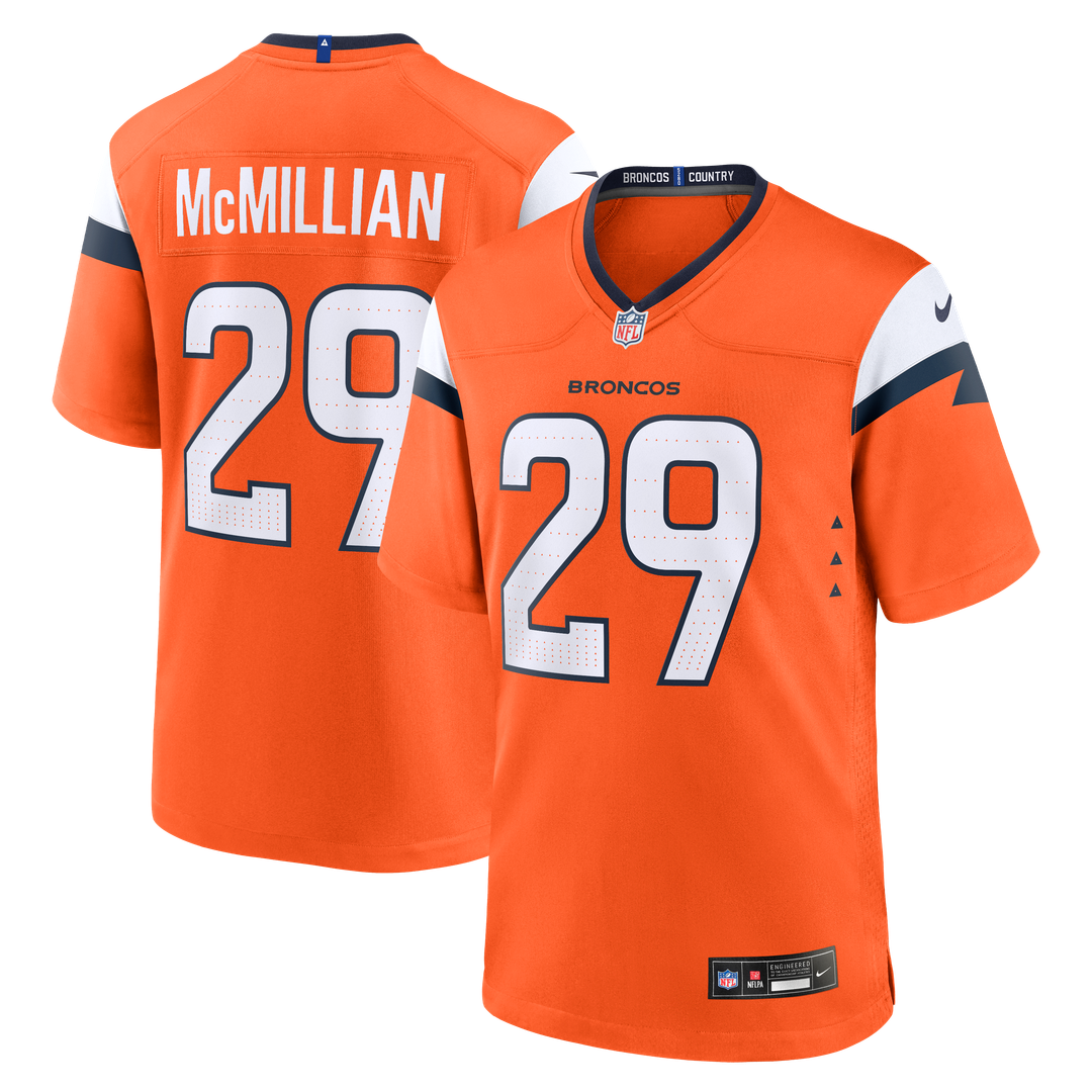 Ja'Quan McMillian Denver Broncos Team Game Jersey - Orange