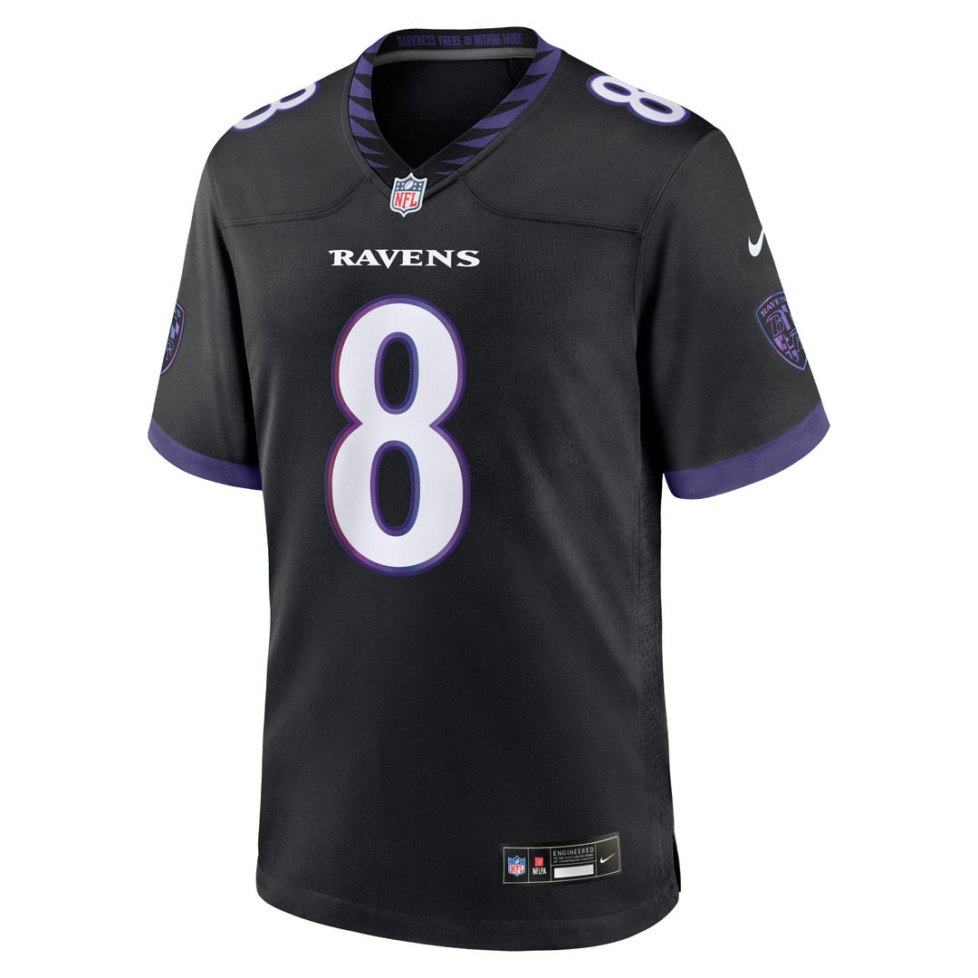 Lamar Jackson Baltimore Ravens Alternate Game Jersey - Black