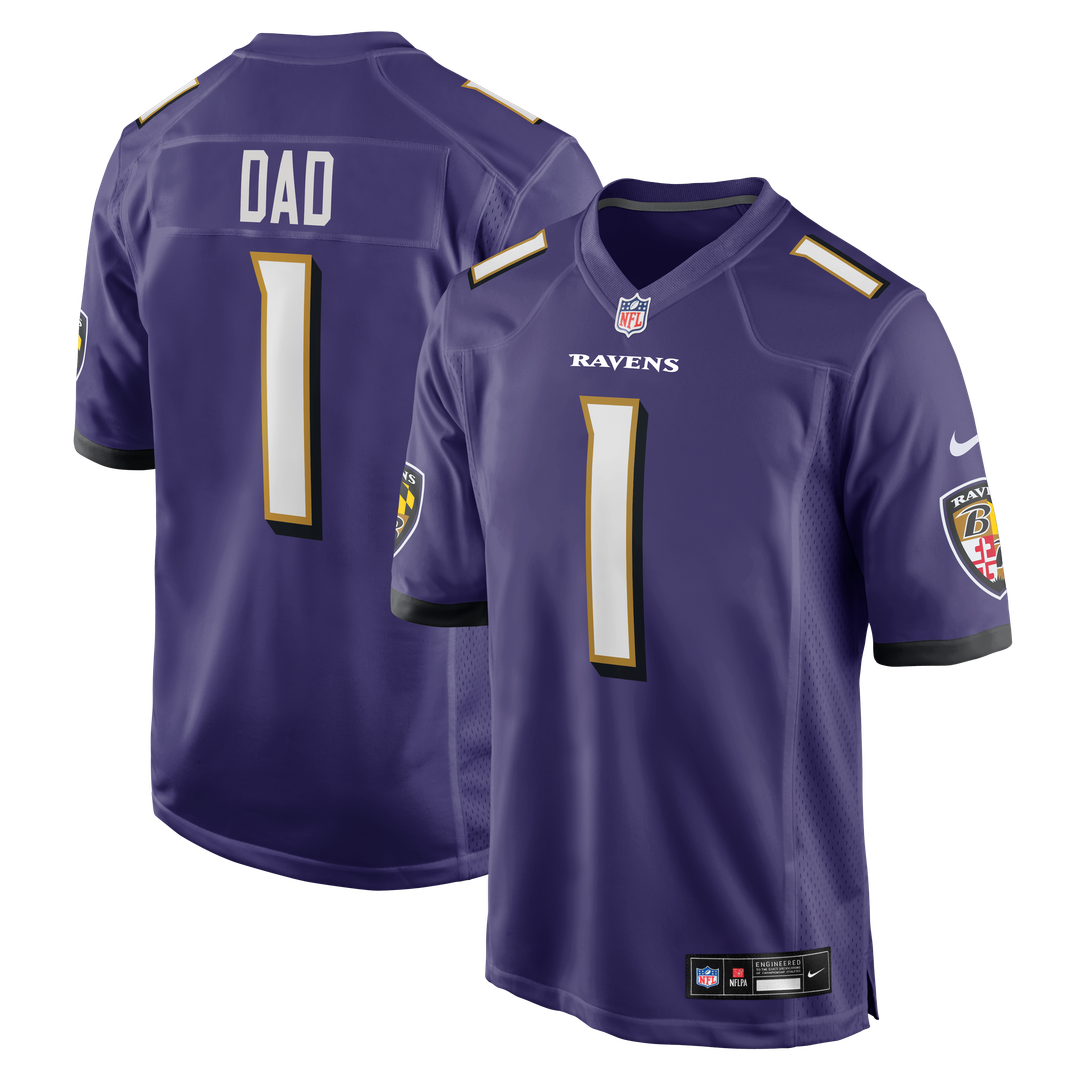 Number 1 Dad Baltimore Ravens Game Jersey - Purple