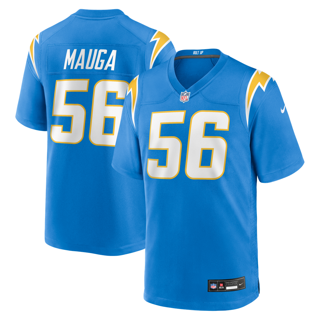 Kanai Mauga Los Angeles Chargers Team Game Jersey - Powder Blue