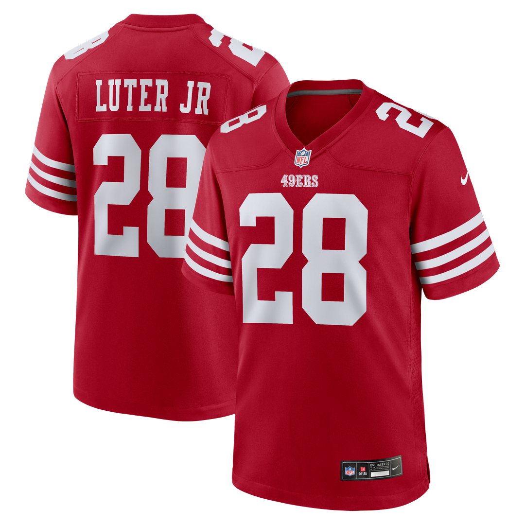 Darrell Luter Jr. San Francisco 49ers Game Jersey - Scarlet