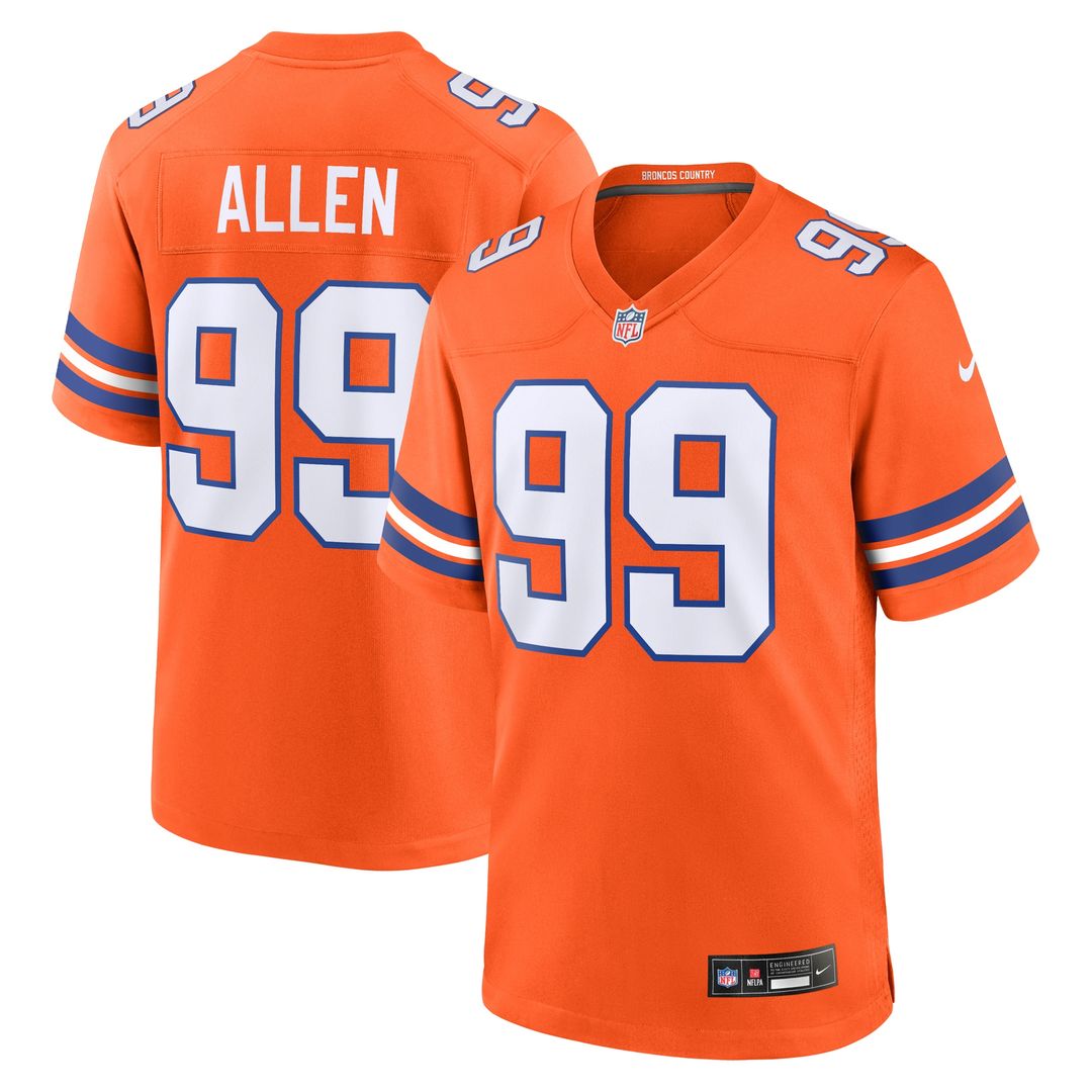 Zach Allen Denver Broncos Alternate Game Jersey - Orange