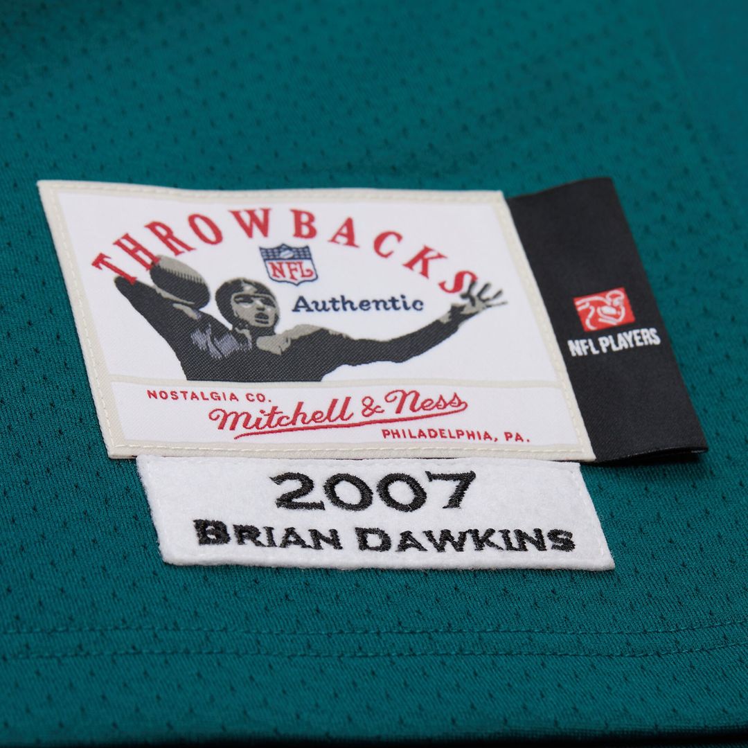 Brian Dawkins Philadelphia Eagles 2007 Authentic Throwback Retired Player Jersey - Green