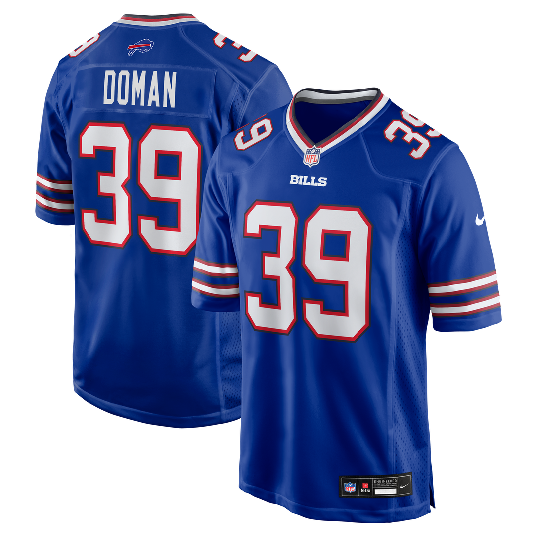 Tommy Doman Buffalo Bills Team Game Jersey - Royal