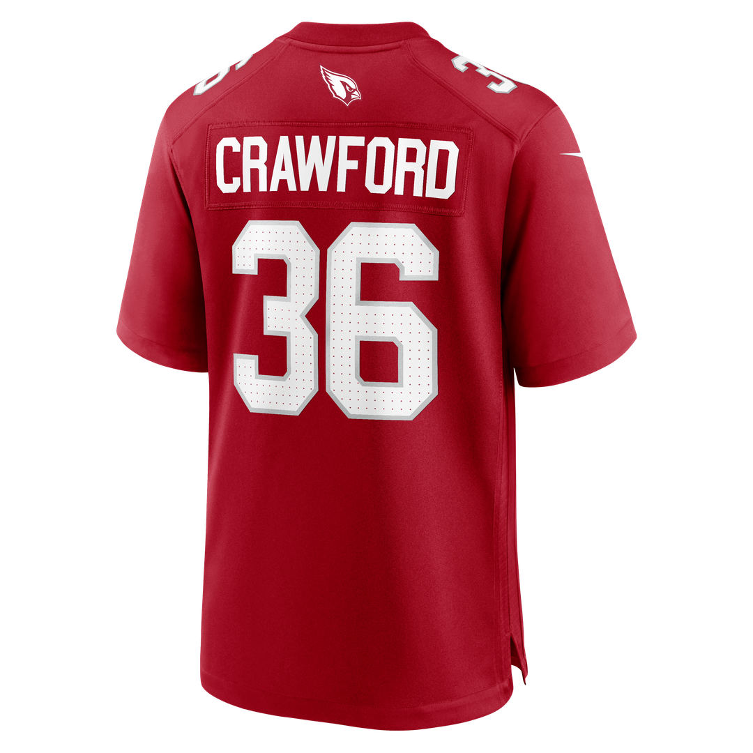 Kitan Crawford Arizona Cardinals Team Game Jersey - Cardinal