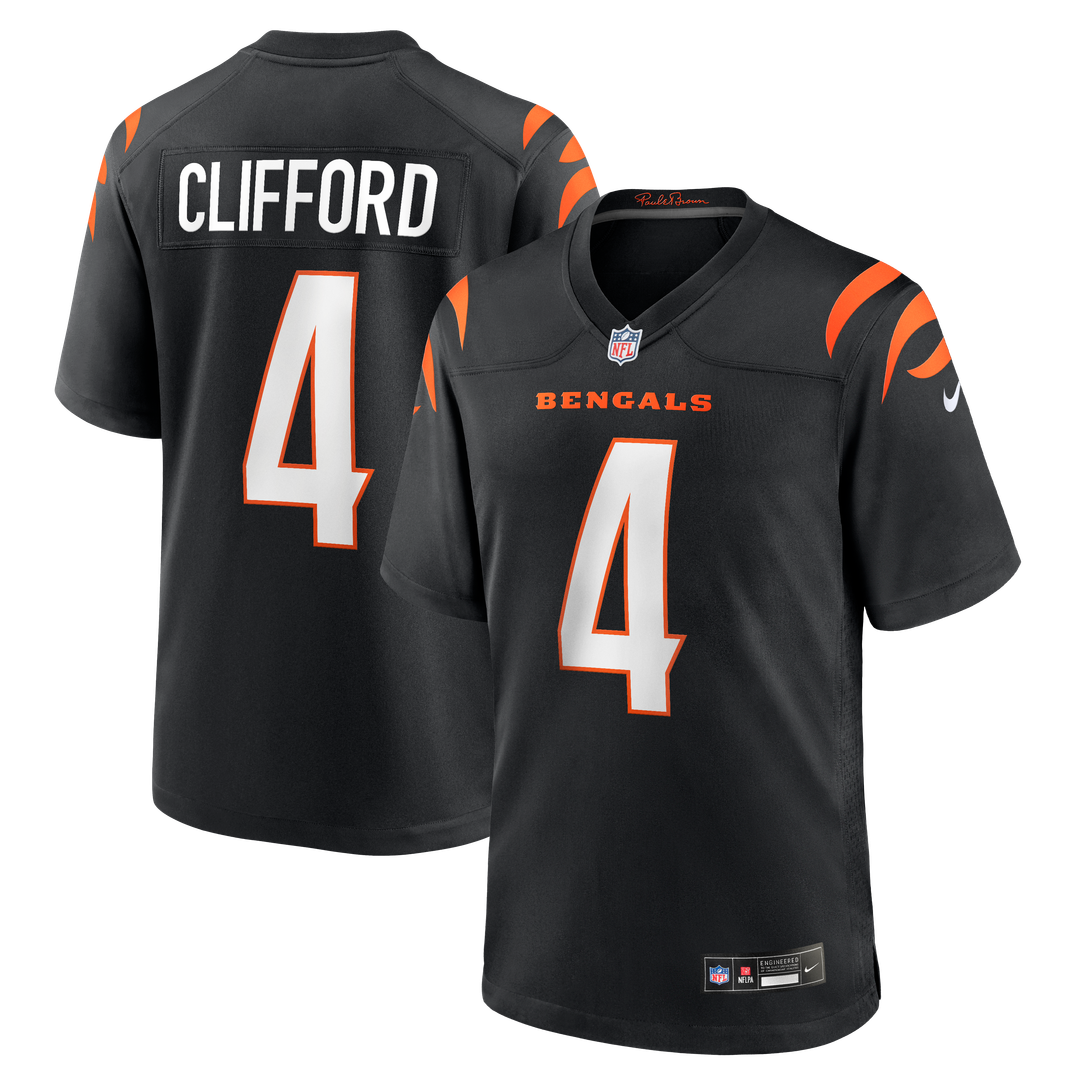 Sean Clifford Cincinnati Bengals Team Game Jersey - Black