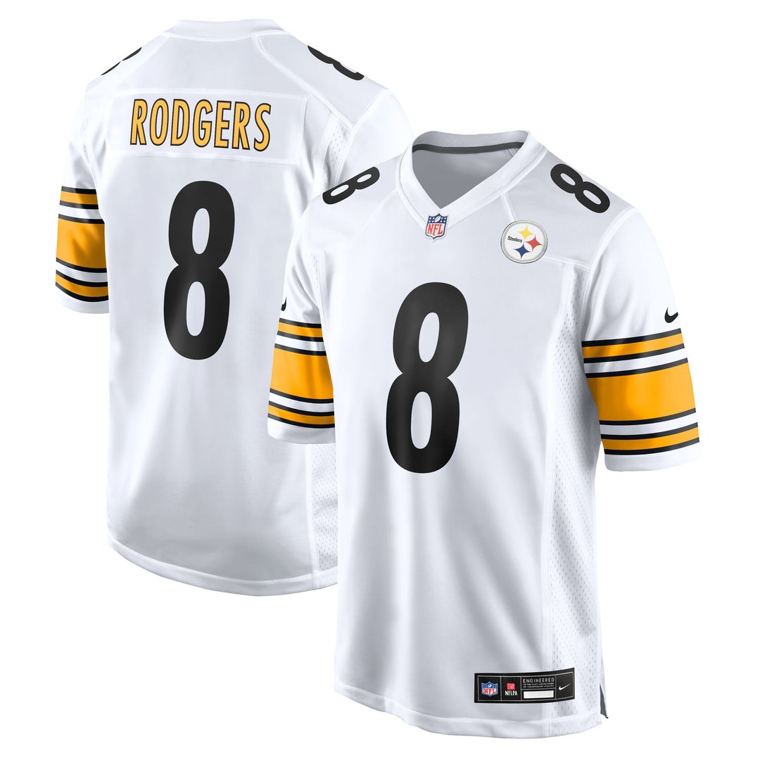Aaron Rodgers Pittsburgh Steelers Game Jersey - White