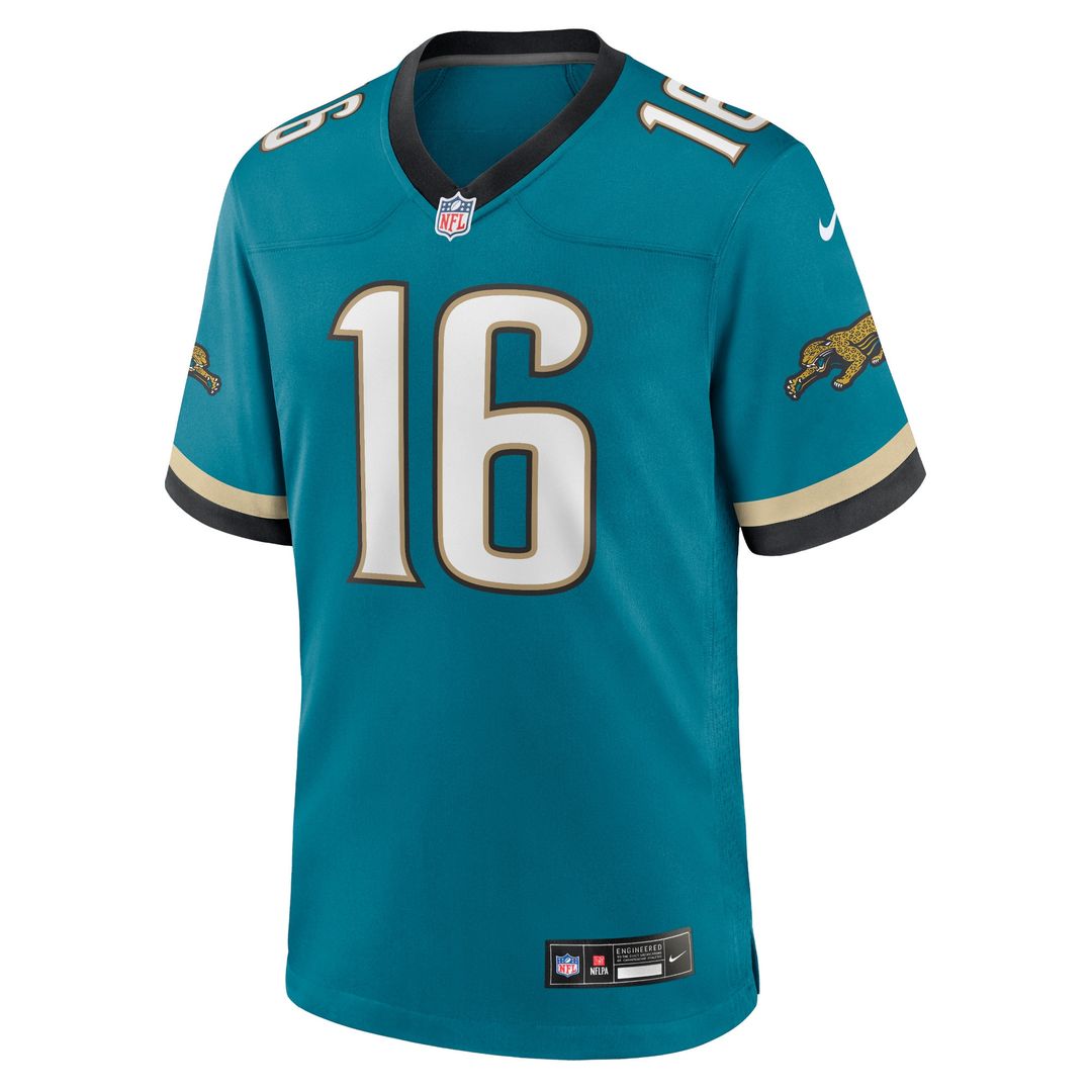 Trevor Lawrence Jacksonville Jaguars Prowler Throwback Player Game Jersey - Teal