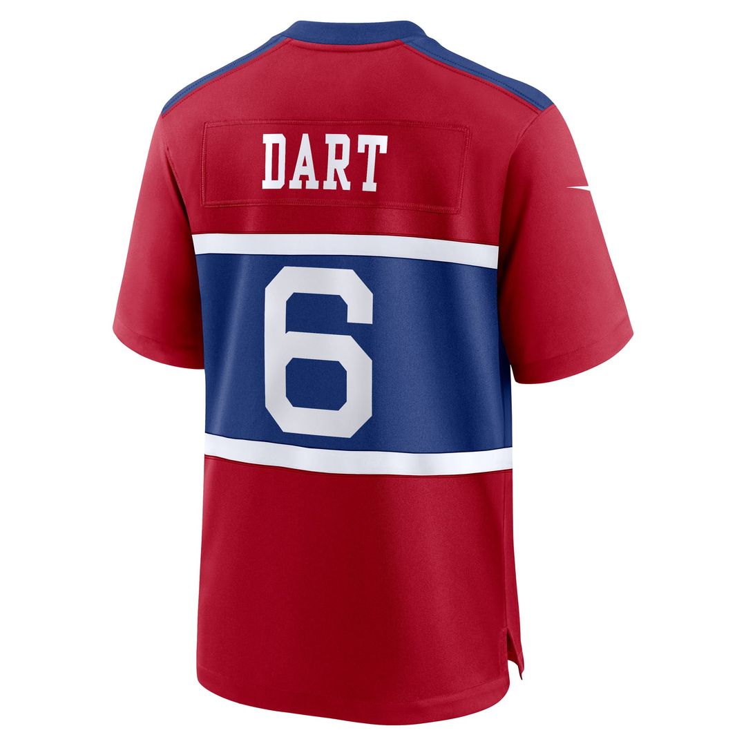 Jaxson Dart New York Giants Team Game Jersey - Royal
