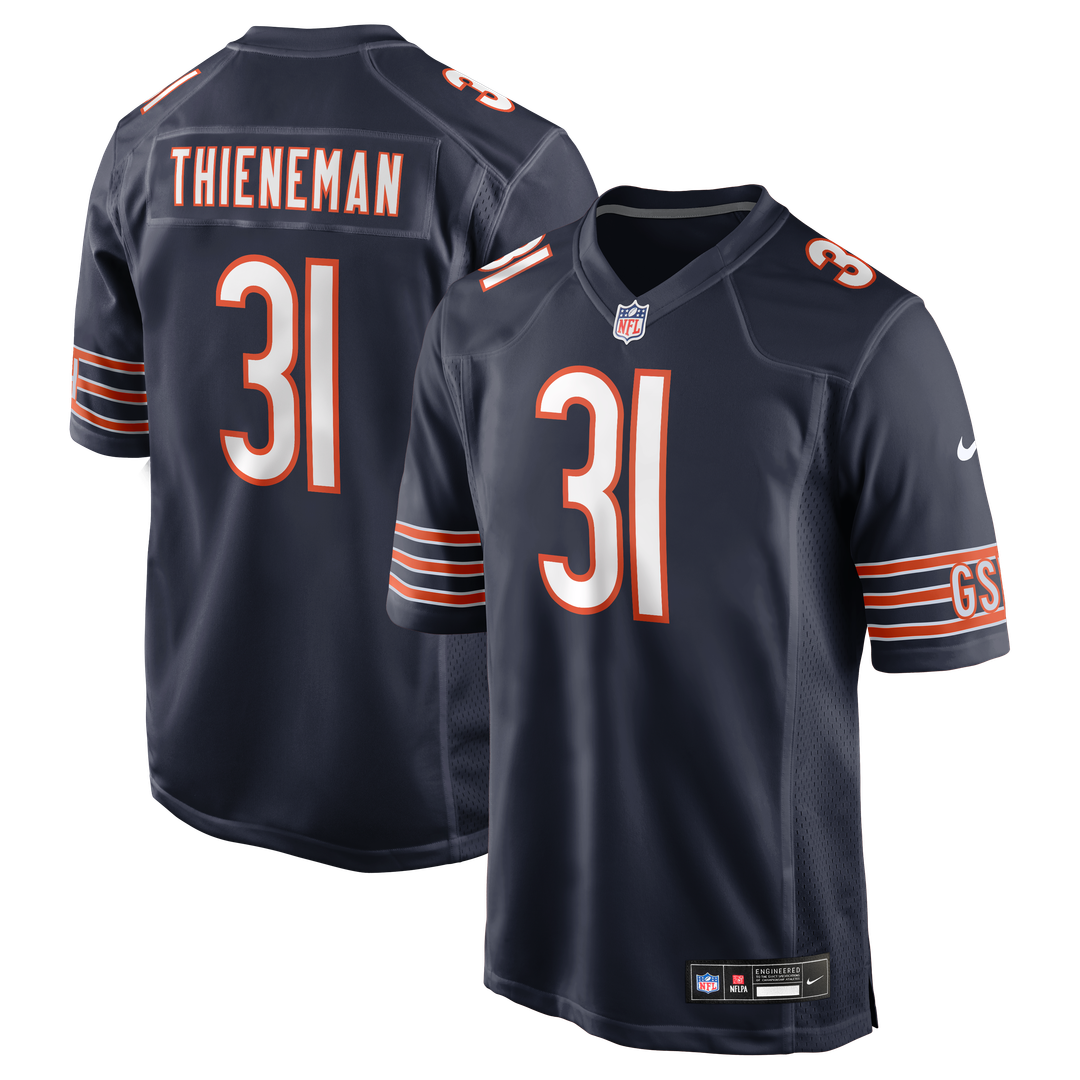 Dillon Thieneman Chicago Bears 2026 NFL Draft First Round Pick No. 25 Team Game Jersey - Navy
