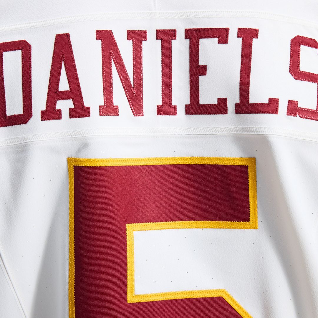 Jayden Daniels Washington Commanders Alternate 2 Super Bowl Era Vapor F.U.S.E. Elite Jersey - White