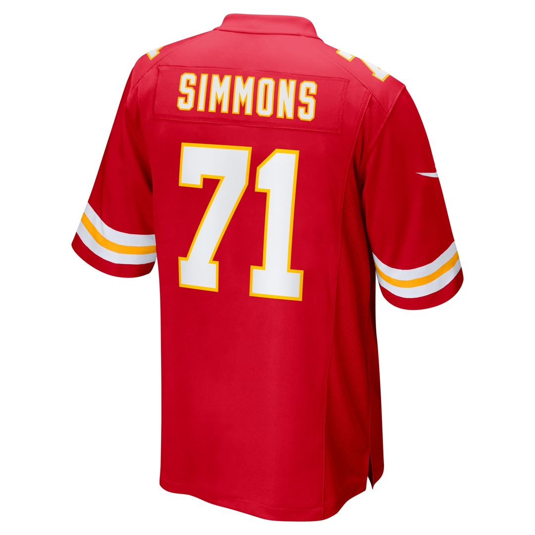 Josh Simmons Kansas City Chiefs Game Jersey - Red