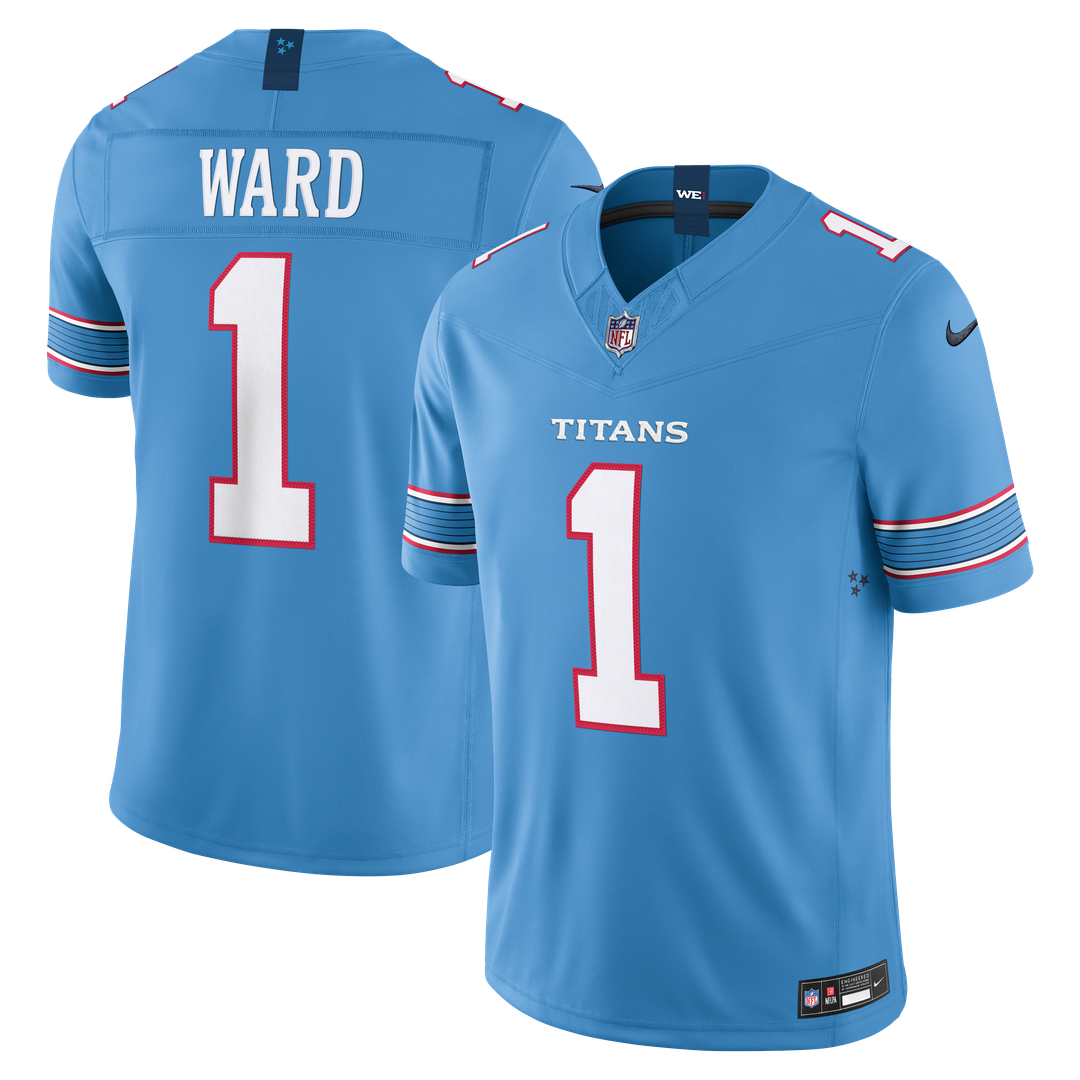 Cameron Ward Tennessee Titans Vapor F.U.S.E. Stitched Limited Jersey - Light Blue