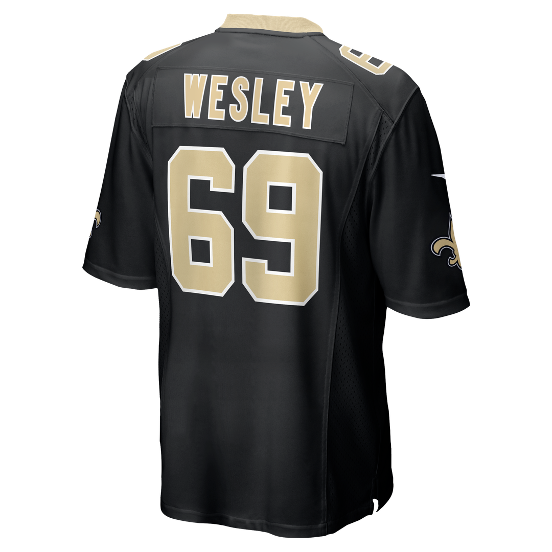 Barry Wesley New Orleans Saints Team Game Jersey - Black