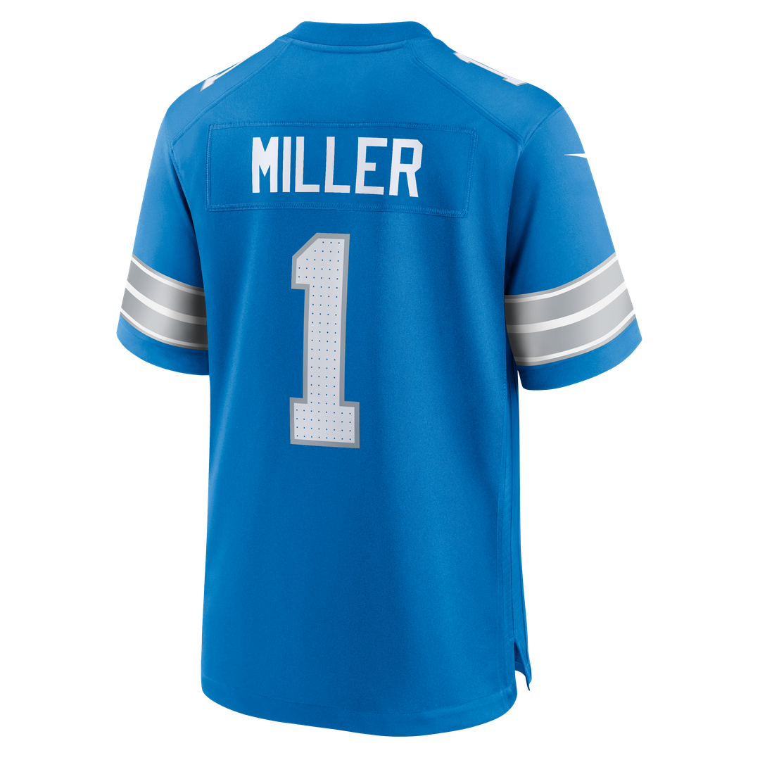Blake Miller Detroit Lions 2026 NFL Draft First Round Pick No. 17 Team Game Jersey - Blue