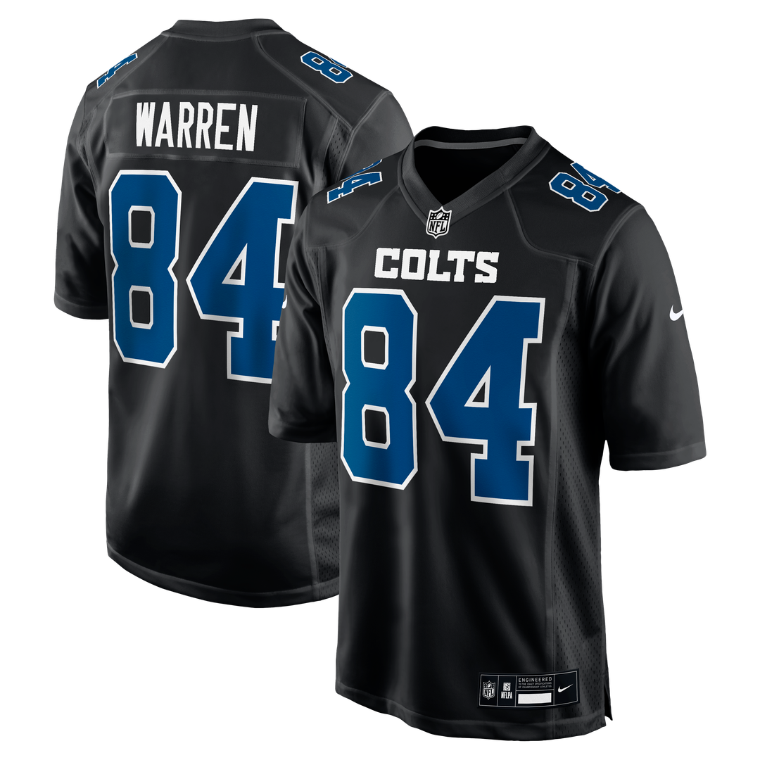 Tyler Warren Indianapolis Colts Fashion Game Jersey - Carbon Black