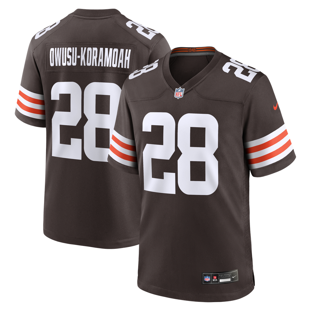 Jeremiah Owusu-Koramoah Cleveland Browns Game Player Jersey - Brown