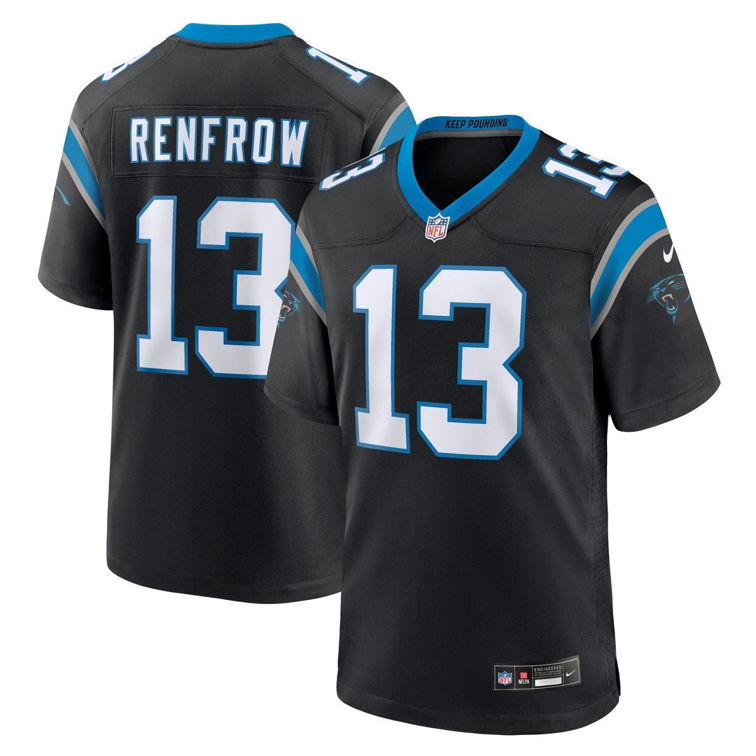Hunter Renfrow Carolina Panthers Team Game Jersey - Black