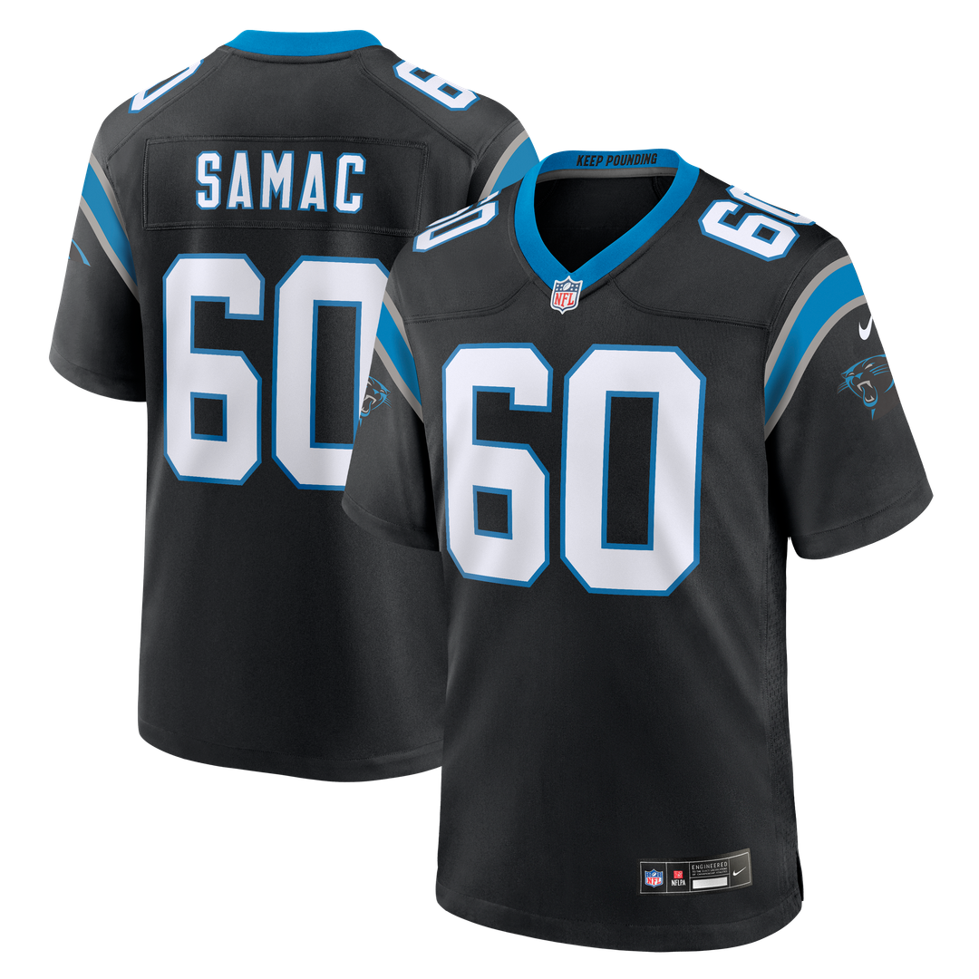 Nick Samac Carolina Panthers Team Game Jersey - Black
