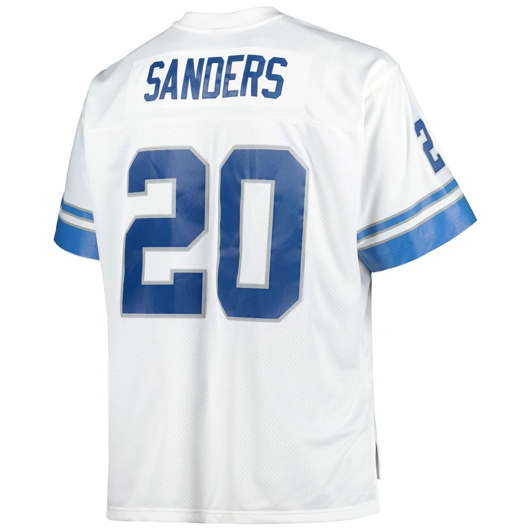 Barry Sanders Detroit Lions Big & Tall 1996 Retired Player Replica Jersey - White