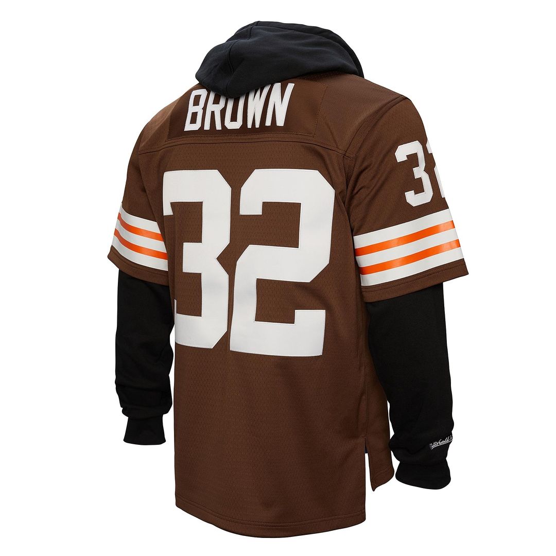 Jim Brown Cleveland Browns Player Name & Number Hoodie Legacy Jersey - Brown
