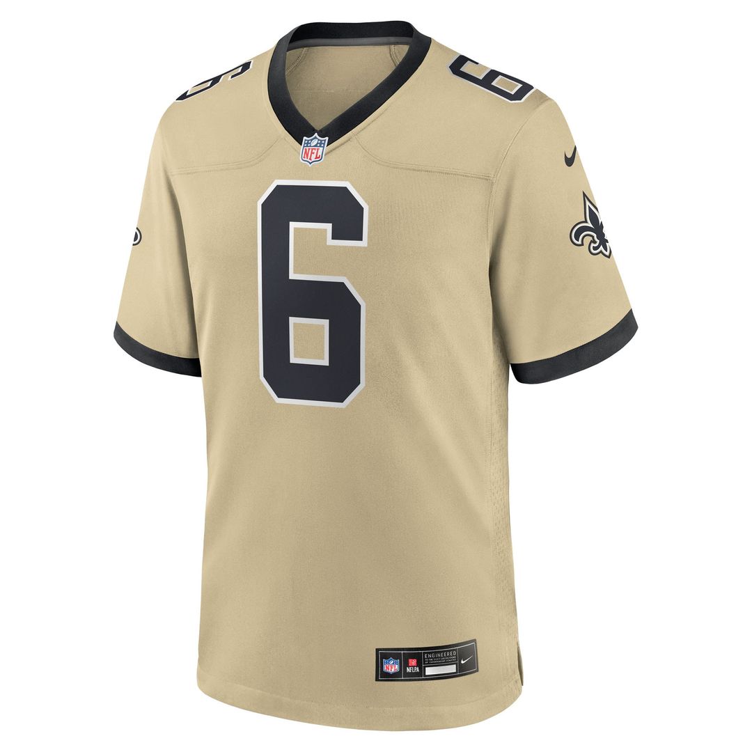 Tyler Shough New Orleans Saints Game Jersey - Black