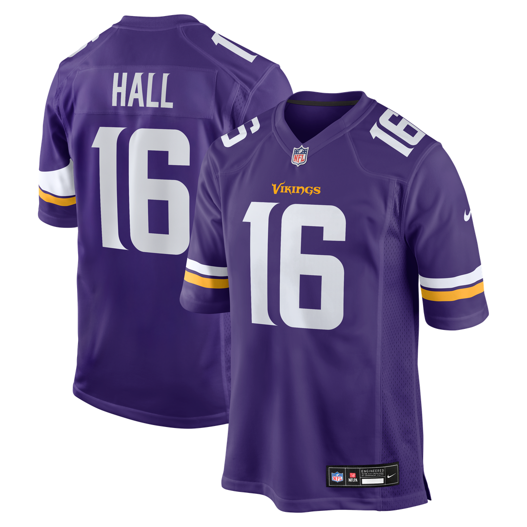 Jaren Hall Minnesota Vikings Game Jersey - Purple