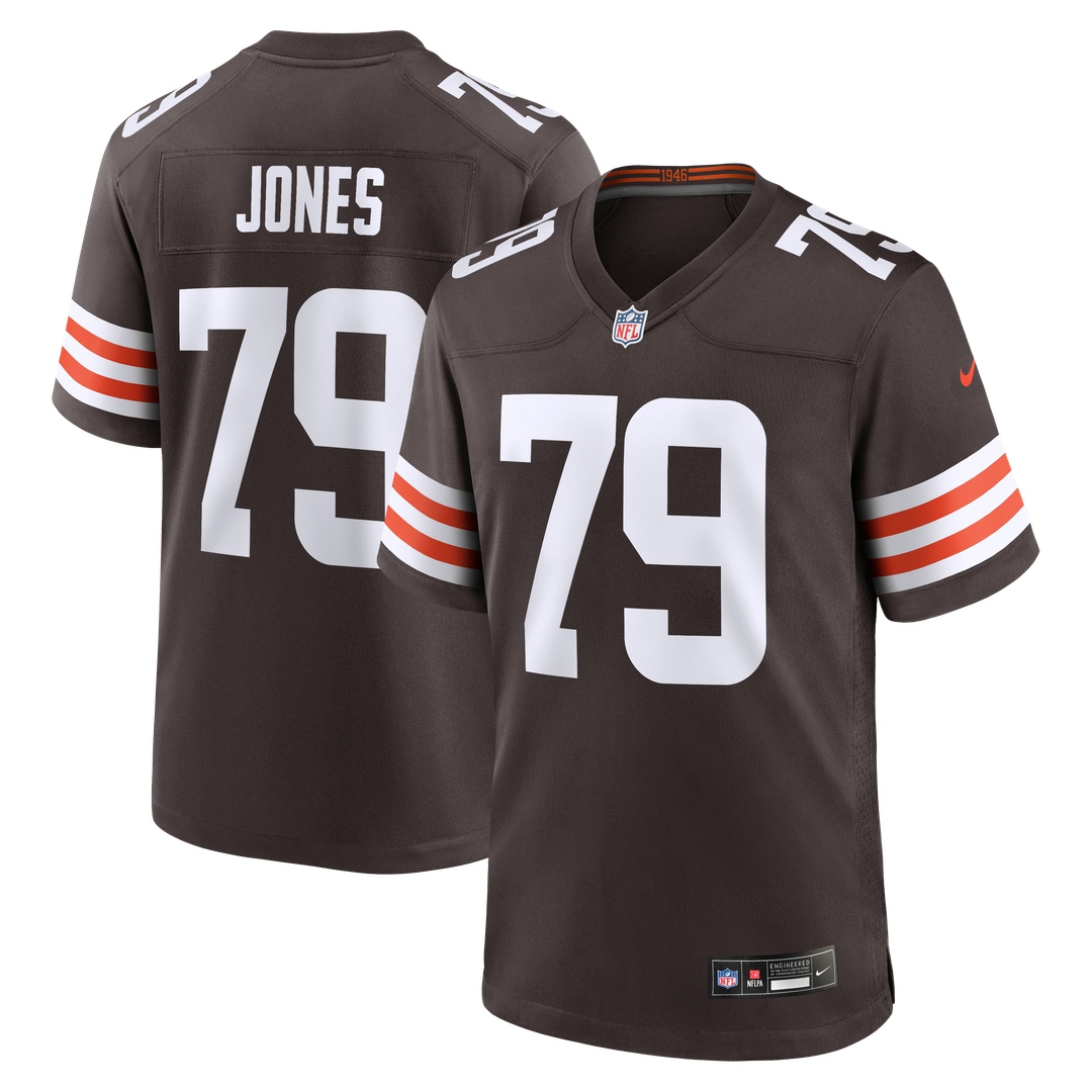 Dawand Jones Cleveland Browns Team Game Jersey - Brown