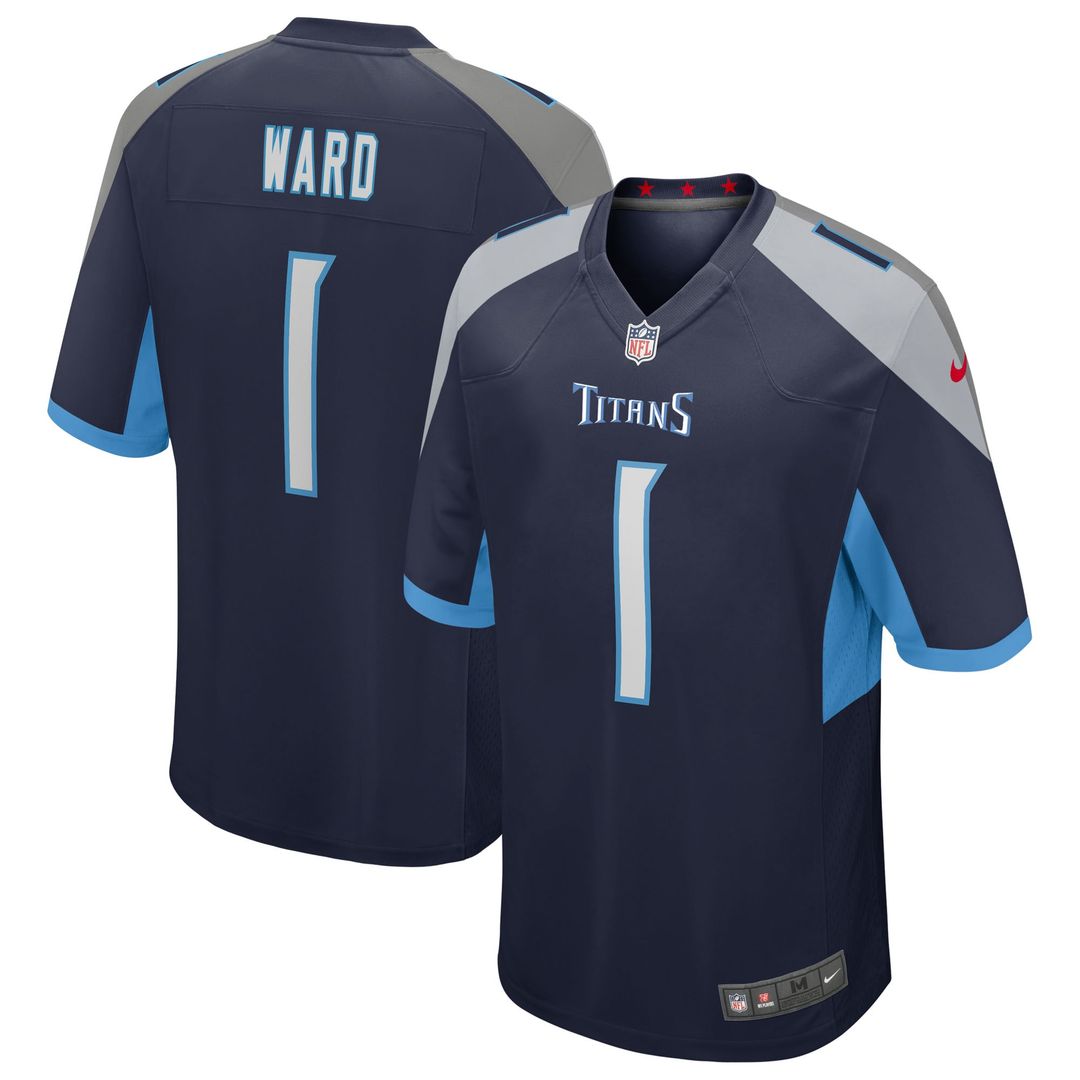 Cameron Ward Tennessee Titans Team Game Jersey - Light Blue