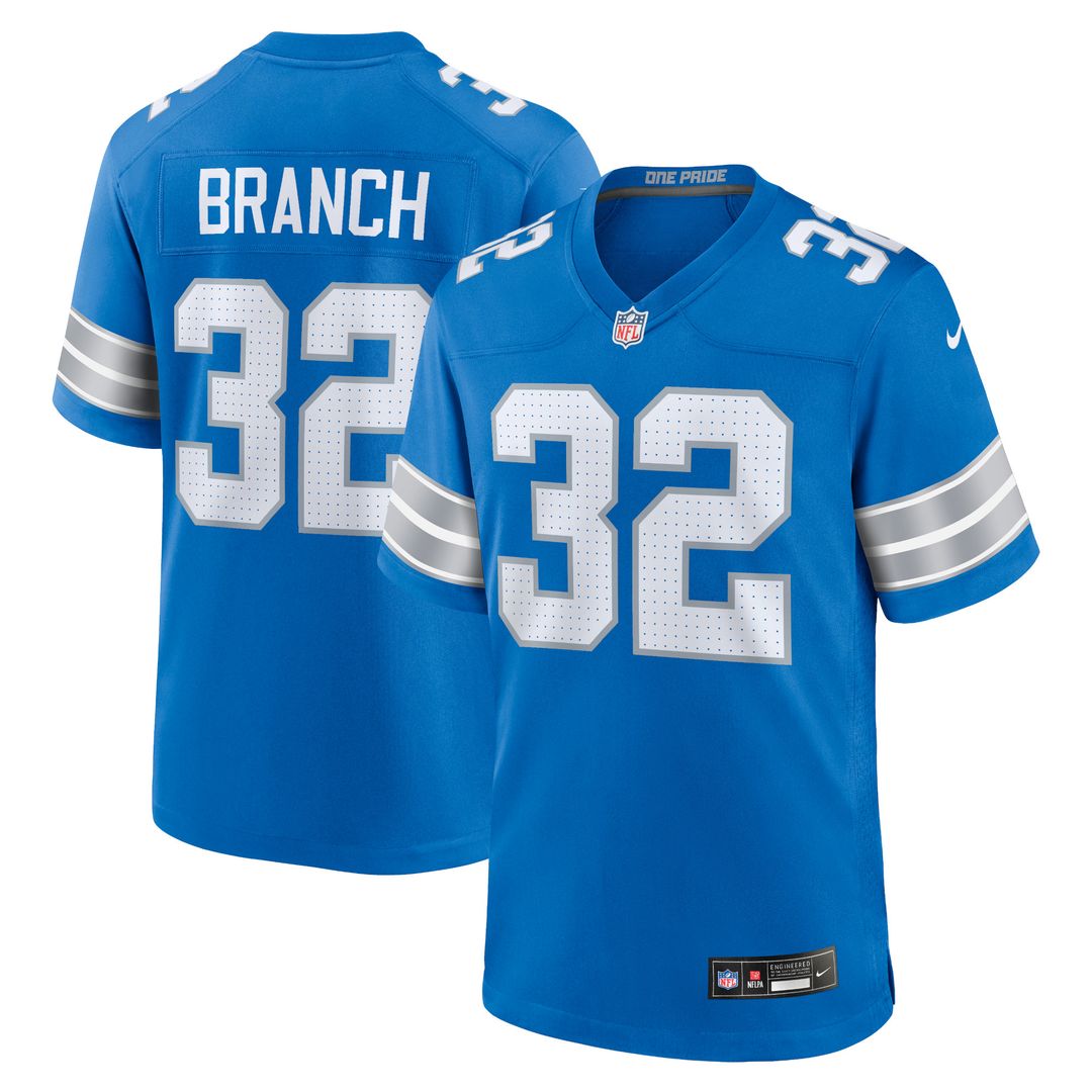Brian Branch Detroit Lions White Game Jersey - White