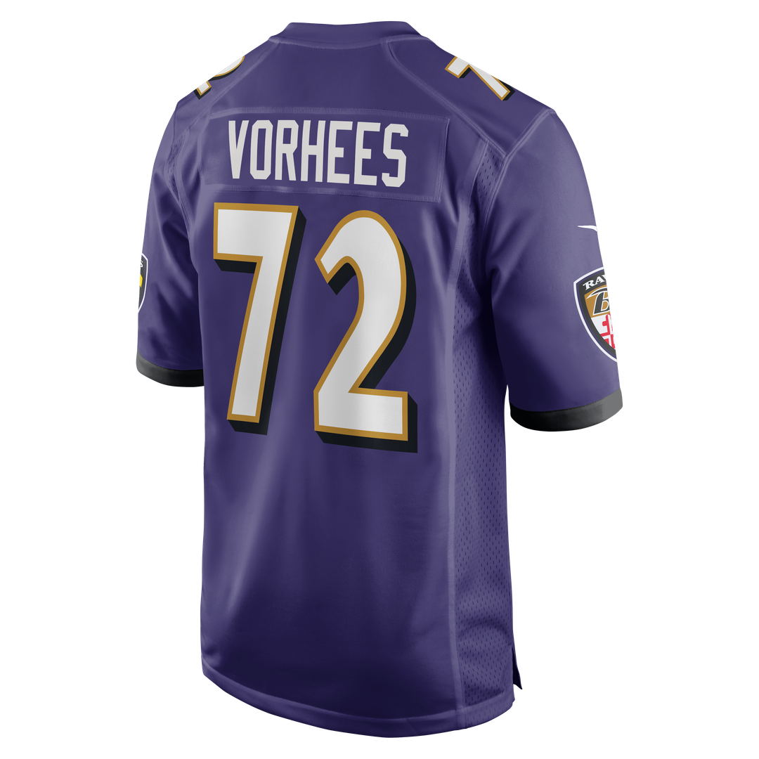Andrew Vorhees Baltimore Ravens Team Game Jersey - Purple