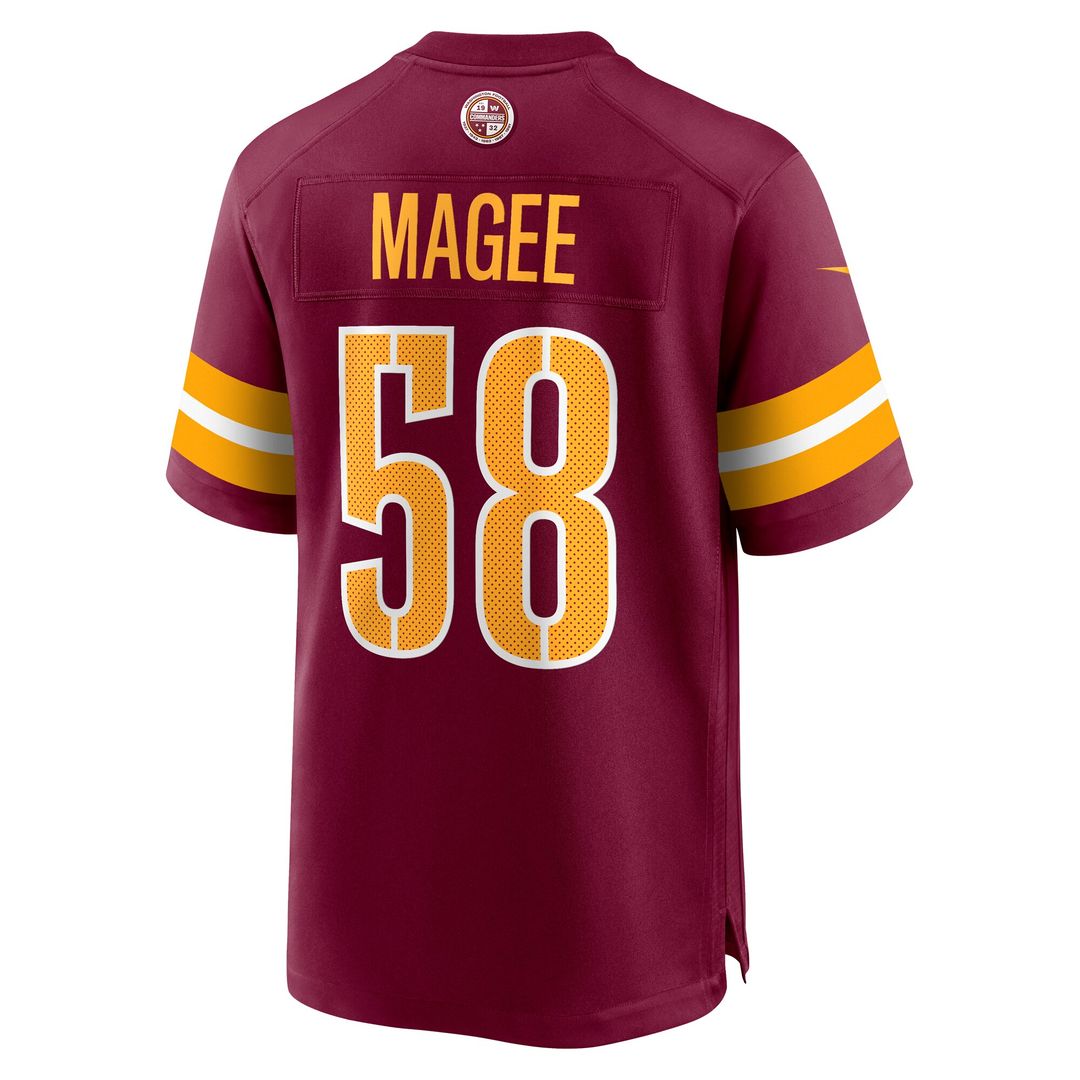 Magee Washington Commanders Game Jersey - Burgundy